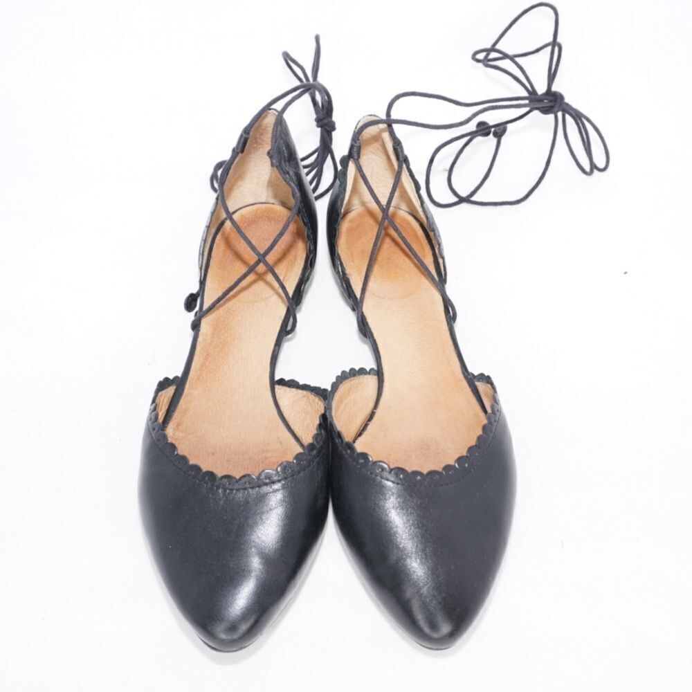 Jack Rogers Camille Lace Up Pointed-Toe Flats, Size 7